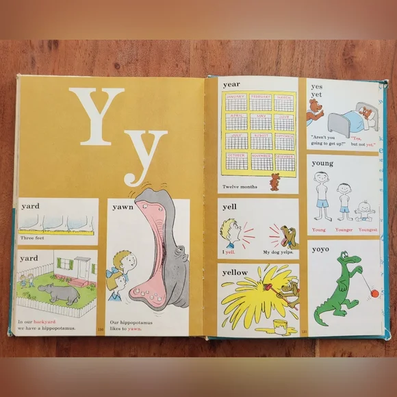 1st Edition Cat In The Hat Beginner Dictionary - Dr. Seuss 1960s